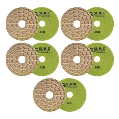Surie polex 4 Inch Round Diamond Polishing Pads for Grinding & Polishing (7S1) (Pack of 10)
