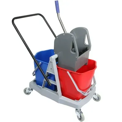 Heavy Duty 34 Litre Double Mop Wringer Trolley With Down Press (2)