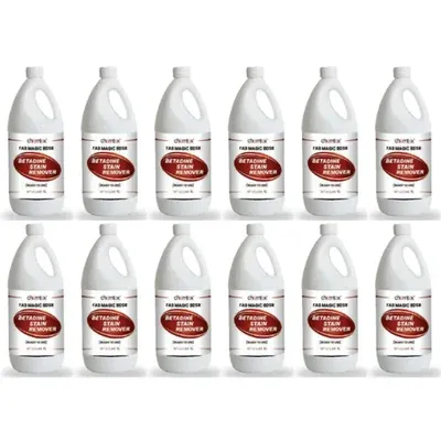 Chemtex (1 Litre x 12 pcs) FAB MAGIC BDSR Betadine Stain Remover (Pack of 12)