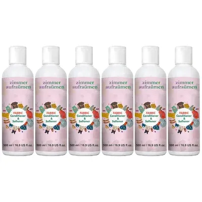 Zimmer 3 L Aufraumen (500 ml x 6pcs) Fabric Conditioner & Softener for Cotton, Linen, Delicate Fabrics, Rayon (Pack of 6)