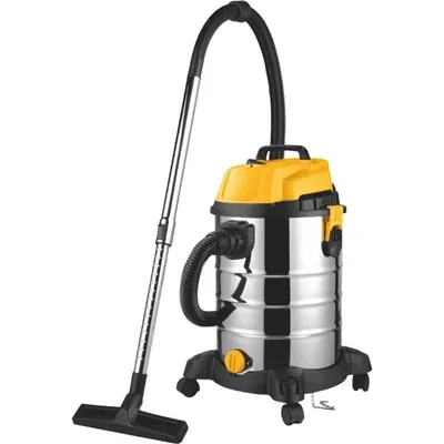 Polymak 30 L 1200 W 18 kPa Stainless Steel Tank Wet & Dry Industrial Canister Vacuum Cleaner PMVC30 L