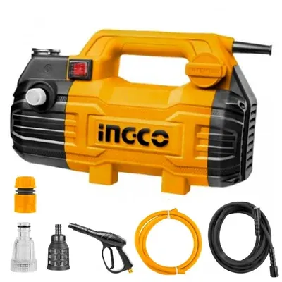 INGCO 100 Bar, 1500 W Induction Motor High Pressure Car Washer With Accessories (HPWR15028)