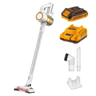INGCO 20 V Lithium-Ion Cordless Vacuum Cleaner with Accessories (CVLI2006)