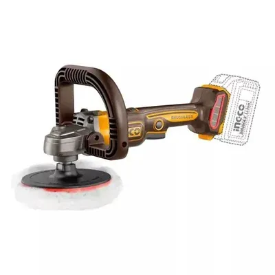INGCO (APLI20188) 7 Inch (180 mm) Cordless Polisher, 400-2500 RPM and 4.0 Ah Battery Capacity (with Battery)