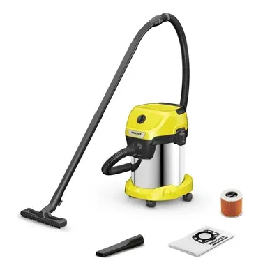 Karcher 17 Litre 1000 W WD 3 SV Wet & Dry Vacuum Cleaner, 230 W Suction Power
