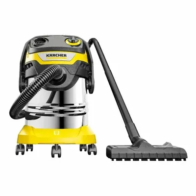 Karcher 25 Litre 1100 W WD5 SV Wet & Dry Vacuum Cleaner, Stainless Steel Body