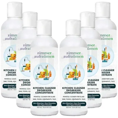 Zimmer Aufraumen (500 ml x 6pcs) Kitchen Cleaner Degreaser Concentrate Liquid to Clean Slabs, Sink, Floor, Tile (Pack of 6)