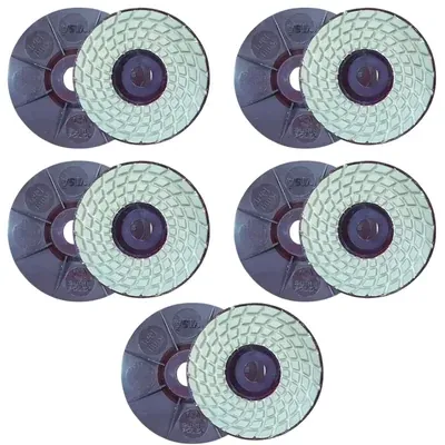 Surie polex 4 Inch Round Diamond Polishing Pads for Floor Polishing (VISA) (Pack of 10)