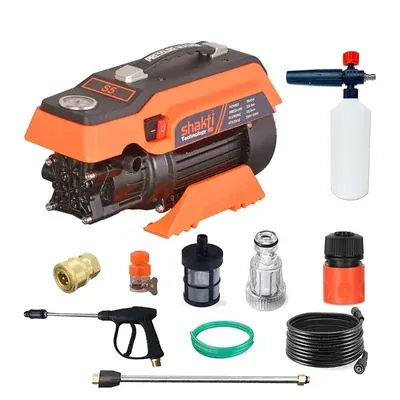 Shakti Technology 1900 W 125 Bar High Pressure Car Washer, 8 LPM Flow Rate (S5)