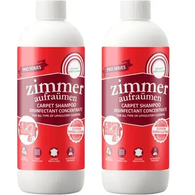Zimmer Aufraumen (450 ml x 2pcs) Carpet Shampoo Disinfectant Concentrate For All Type of Upholstery Cleaning (Pack of 2)