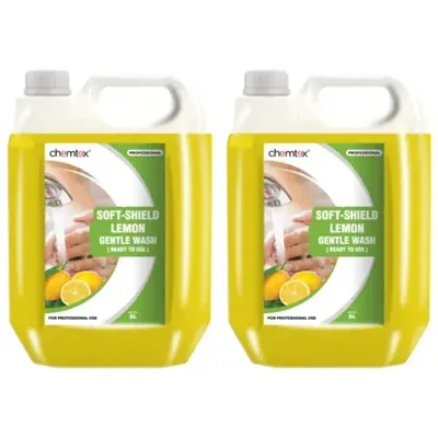 Chemtex (5 Litre x 2 pcs) Soft-Shield Max Lemon Gentle Wash (Pack of 2)