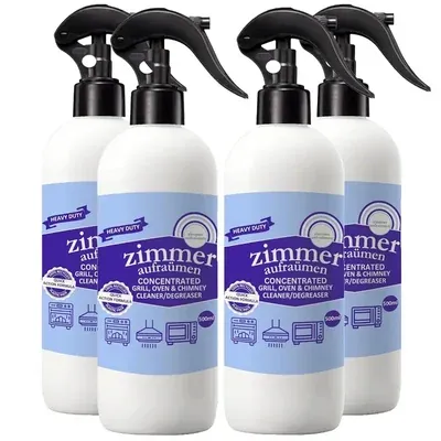 Zimmer Aufraumen (450 ml x 4pcs) Heavy Duty Concentrated Grill, Oven & Chimney Cleaner/Degreaser (Pack of 4)