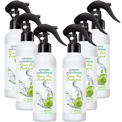 Zimmer Aufraumen (450 ml x 6pcs) Room Air Freshener With Green Apple Fragrance for Home, Hotels, Restaurants (Pack of 6)