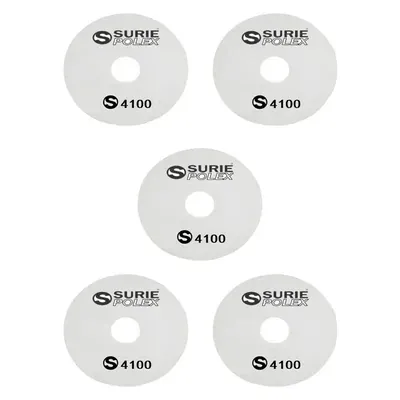 Surie polex 13 Inch White Floor Polishing Pads For Polishing and Buffing (4100) (Pack of 5)