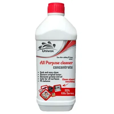 Uniwax 1 L All Purpose Cleaner Concentrate to Remove Grease, Paint, Oil, Lubricants, Corrosive Products, Abrasive Dust