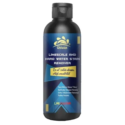 Uniwax 200 ml Limescale And Hard Water Stain Remover for Taps, Mirror Glass, Tiles, Bathtubs, Sinks, Shower Panels