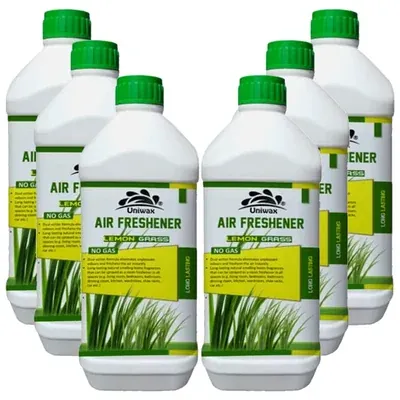 Uniwax 6 L(1 L x 6pcs) Air Freshener, Lemon Grass Fragrance, for Room, Office, Toilet (Pack of 6)