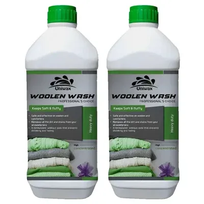 Uniwax (1 Litre x 2 Pcs) Professional's Choice Heavy Duty Woolen Wash