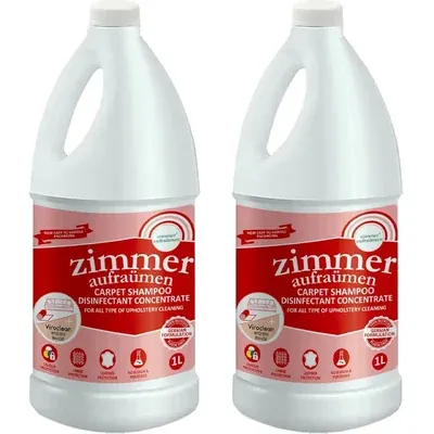 Zimmer Aufraumen (1 Litre x 2 Pcs) German Formulation Carpet Shampoo Disinfectant Concentrate