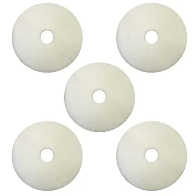 MAKAGE 20 Inch White Buffer Finishing Pad for Polishing & Buffing (Pack of 5)