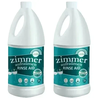 Zimmer Aufraumen (1 Litre x 2 Pcs) German Formulation Dishwasher Rinse Aid