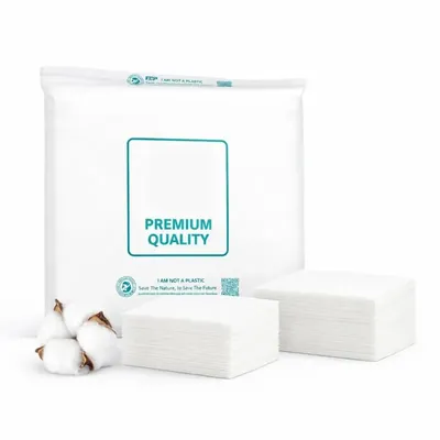 HORECA DISPOSABLE 14 x 14 Inch Spunlace Napkin Wet & Dry Use, For Dining, Salon, Travel & Everyday Cleaning (Pack of 100)