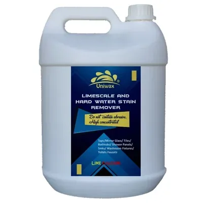 Uniwax 5 Litre Limescale And Hard Water Stain Remover for Taps, Mirror Glass, Tiles, Bathtubs, Sinks, Shower Panels