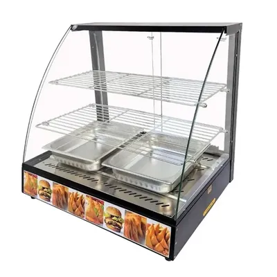 ADORMA 150 L 1200 W FDW Curved Glass Food Display Warmer 150 Litre, Food Grade Stainless Steel Interior