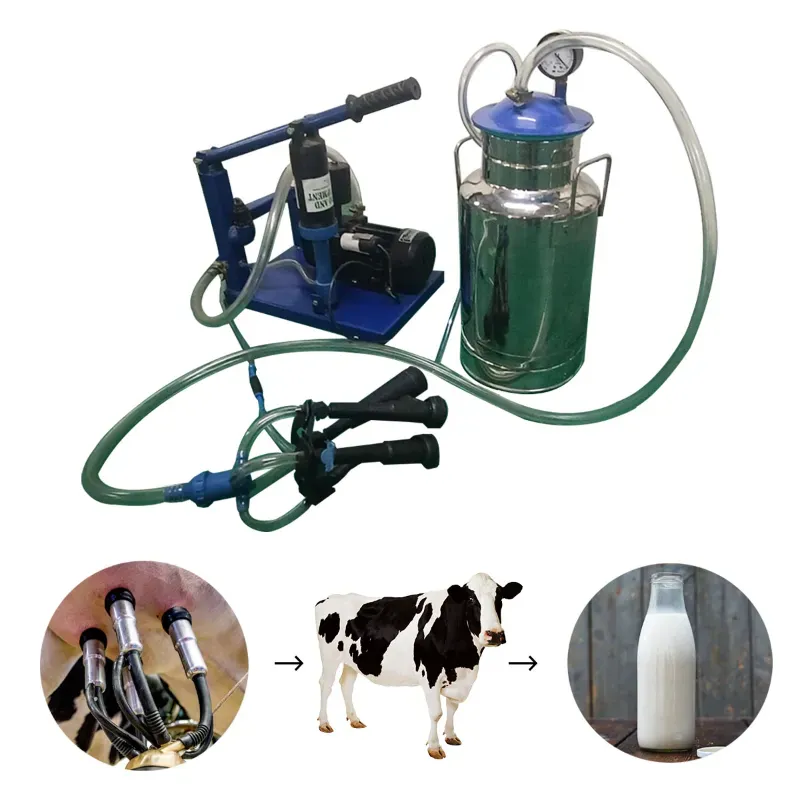 2 in 1 Manual & Motor Operated Milking Machine With 0.25 HP Motor & 10 Litre SS Bucket