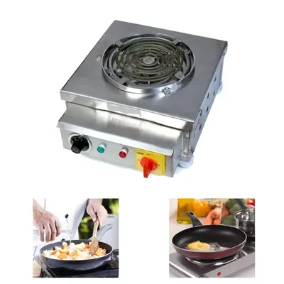 Heavy-Duty Indian Hot Plate Single Coil 14 x 14 Inch, SS Body