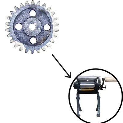 26 Teeth Mild Steel Gear (big) for Domestic Hand Operated 4.75 Inch Noodles/Momos Roti (Skin) Maker, 12 kg/Hr