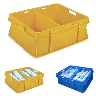 20 Litre 470 x 370 x 168 mm Milk Crate with Partition (Pack of 5)