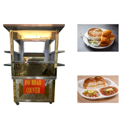 Commercial Stainless Steel Pav Bhaji Counter 46 x 72 x 82 Inch