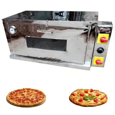 Heavy Duty 12 x 16 Inch Stainless Steel Electric Pizza Oven, 1200 W