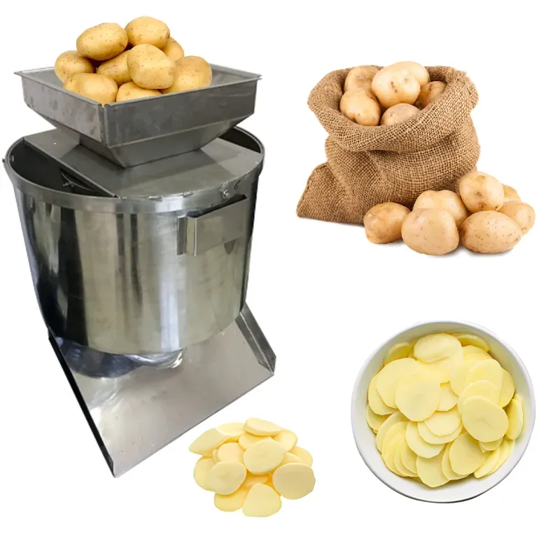 Aqucut Stainless Steel Potato Slices Cutting Machine, 350 kg Per Hour (With 2 HP Motor)