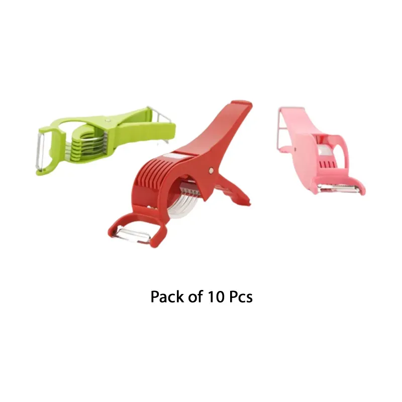 2 IN 1 Veg Cutter & Peeler (Pack-10)