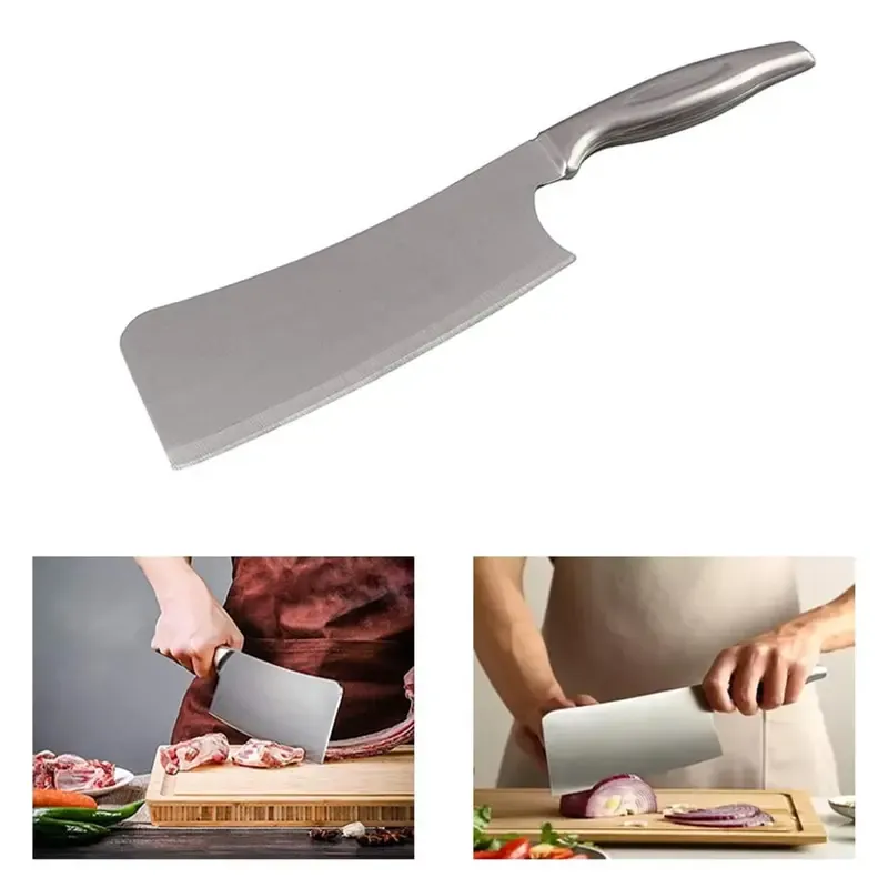 Professional Meat Chopping Kitchen Knife, Stainless Steel Blade, Length 15 cm, Width 7 cm