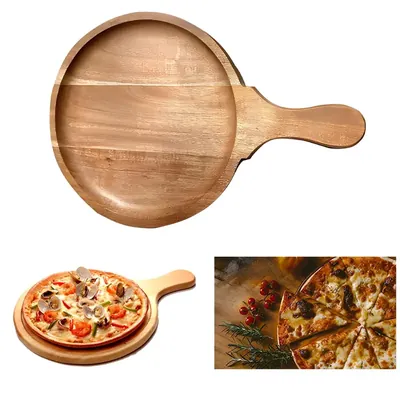 Round Shape 12 Inch Wooden Pizza Serving Bat