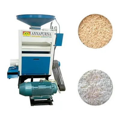Annapurna Semi-Automatic Rice Sheller Cum Polisher Without Motor, Capacity 400 kg/hr
