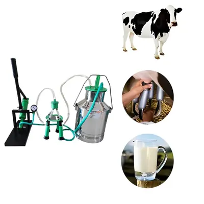 Hand/Manual Operated Milking Machine, 15 Litre SS Bucket Capacity