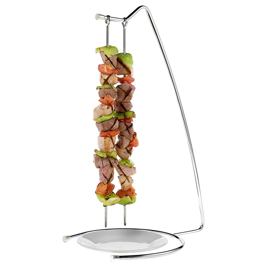 Hot Dog Camping BBQ Skewer Stand for Fire Pit Meat Grilling Holder