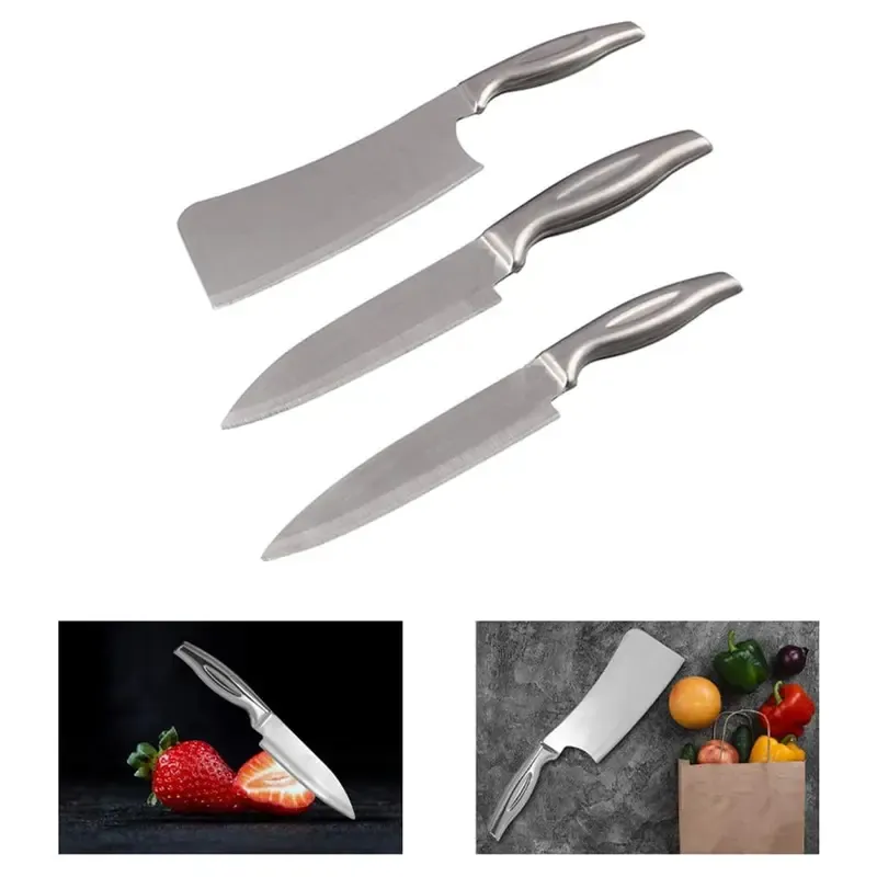 Professional Stainless Steel Sharp Kitchen Knife Combo (Pack of 3)