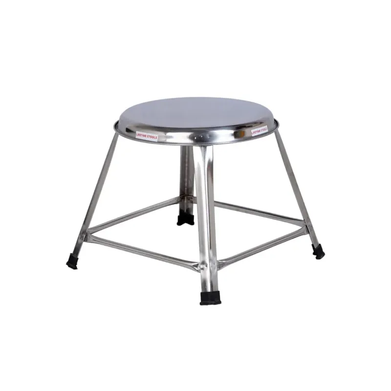 Lifetime 12 Inch Round Shape Stainless Steel Stool For Home, Hospital, Hotel & Restaurants, Multipurpose Stool, Pack of 10