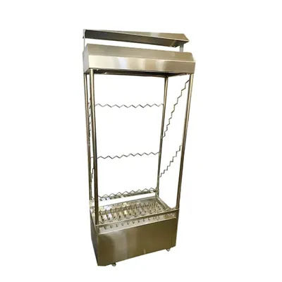 Commercial SS Gas Operated 10 Skewers Barbeque Grill Machine