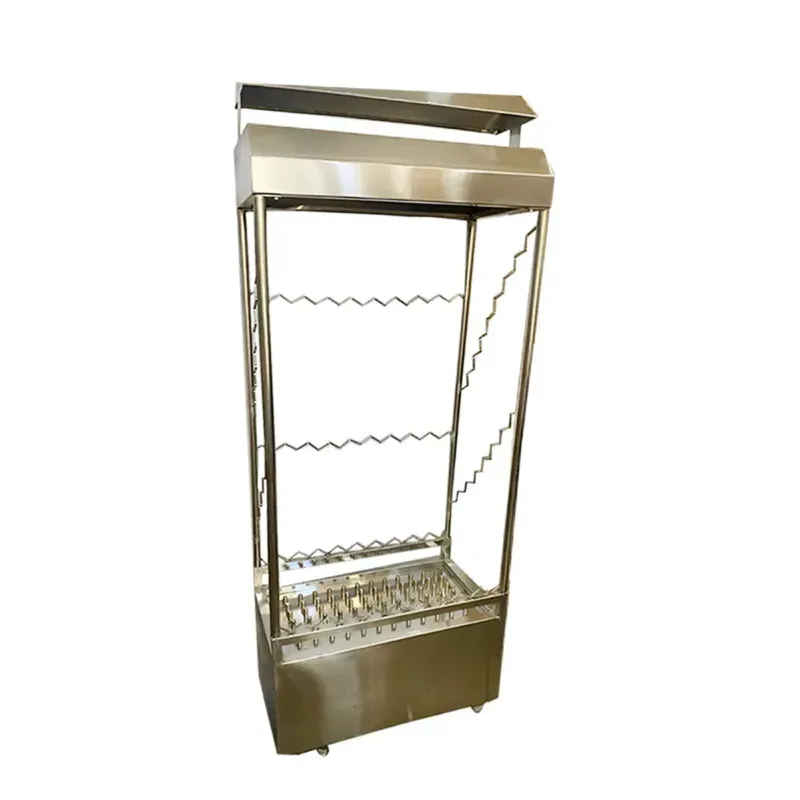 Commercial SS Gas Operated 10 Skewers Barbeque Grill Machine