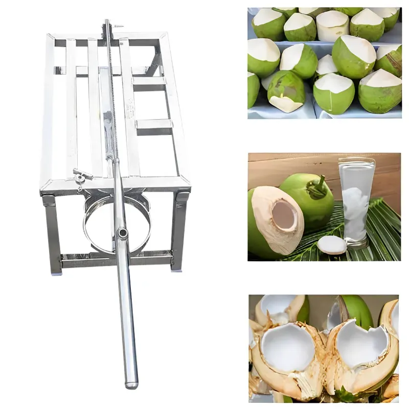Heavy Duty Table Top Tender Coconut Cutting Machine, Stainless Steel Body