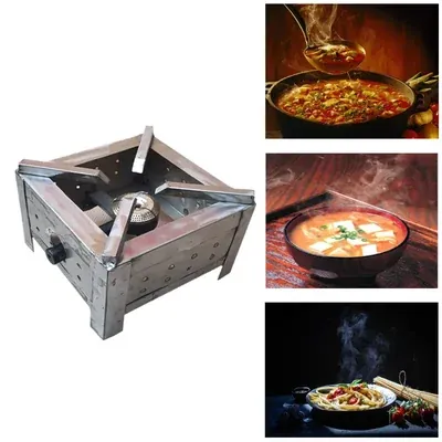 Square Shape 14 x 14 Inch Gas Bhatti with Free Accessories