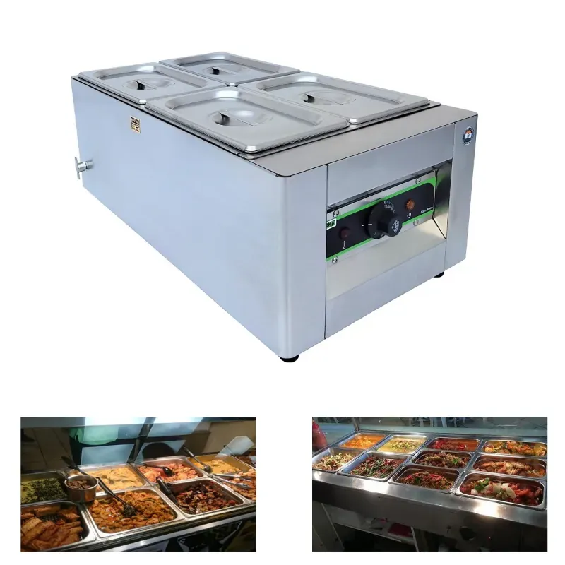 ADORMA BM 16, (4 x 4 L) 16 Litre Bain Marie 4 Pot, 600 W, Stainless Steel 304 water tank