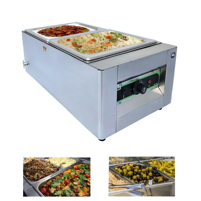 ADORMA BM 16, (2 x 8 L) 16 Litre Bain Marie 2 Pot, 600 W, Stainless Steel 304 water tank
