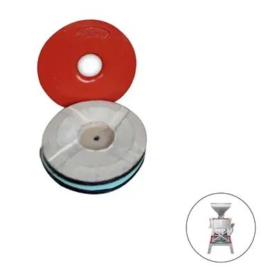 Red Emery Stone for 14 Inch (350 mm) Horizontal Type Janta Flour Mill (One Pair)